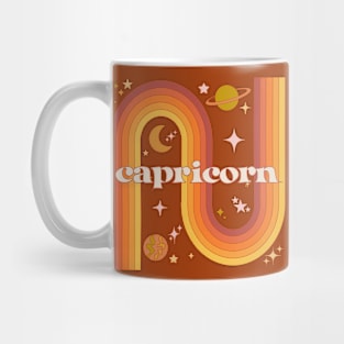 Capricorn Warm Rainbow - 70s Capricorn Zodiac Mug